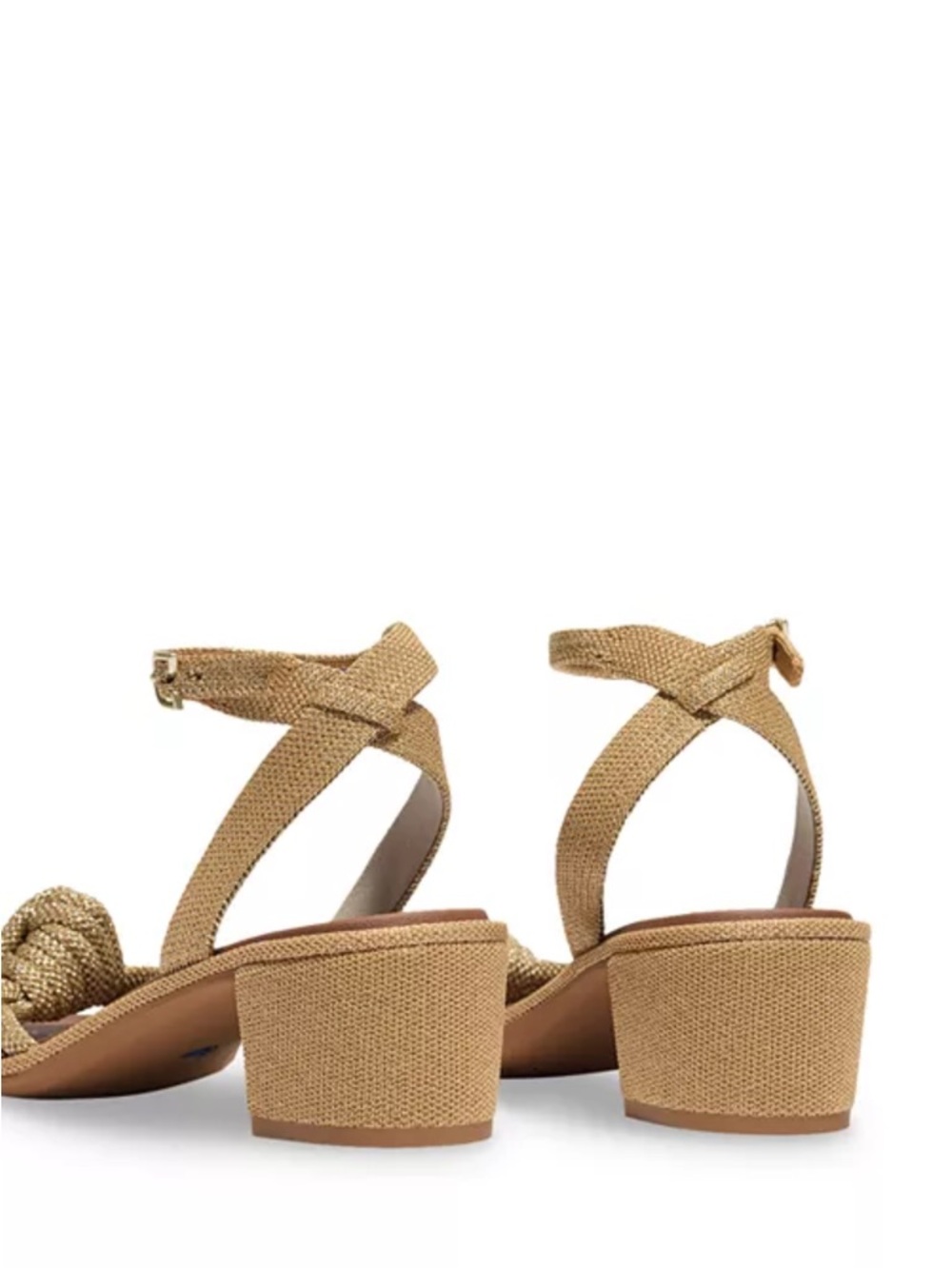 Rothy's Knot Sandal in Golden Sun with Block Heel - Picture 2 of 6